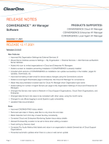 ClearOne CONVERGENCE AV Software Download and Release Note