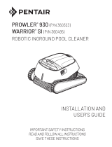 Pentair PROWLER 930 Robotic Inground Pool Cleaner User guide