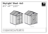 Palram Skylight Plastic Amber Garden Shed User manual