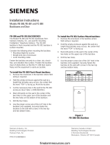 Siemens FB-300 Backboxes and Door User manual