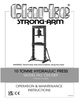 Clarke CSA10EP 10 Tonne Hydraulic Press User manual