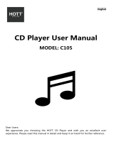 Hott C105 CD Player User manual