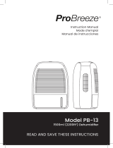 ProBreeze PB-13 1500ml 2200ft3 Dehumidifier User manual