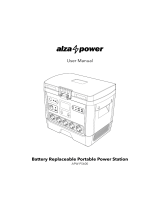 alza power APW-PS600 Portable Battery Replaceable Power Station User manual