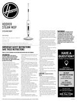 Hoover WH22100 Steam Mop User manual