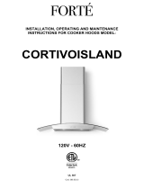 Forte CORTICO ISLAND 36 Inch Cortico Island Mount Glass Canopy User manual
