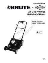 Simplicity MANUAL, OPS, BRUTE 22" WALK MOWER MODEL BTPV226750HW User manual