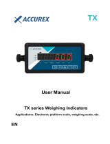 Accurex TX Series Weighing Indicators User manual
