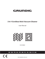 Grundig VCH 9832 2 In 1 Cordless Stick Vacuum Cleaner User manual