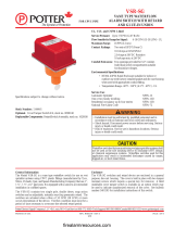 Potter VSR-SG Vane Type Waterflow Alarm Switch Owner's manual