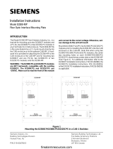 Siemens D2300-MP Fiber Optic Interface Mounting Plate User manual