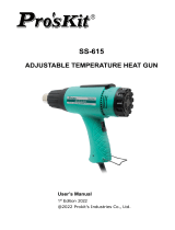 Pro sKit SS-615 Adjustable Temperature Heat Gun User manual