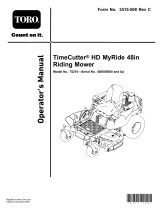 Toro TimeCutter HD MyRide 48in Riding Mower User manual