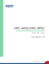 Aaeon HPC-ADSC & HPC-RPSC User manual