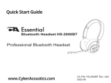 Cyber HS-2000BT Professional Bluetooth Headset User manual