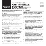 Draper 99810-AFT-PG Propylene Glycol Antifreeze Tester User manual