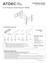 Atdec AD-WM-9080 Full Motion Wall Mount 9080 User manual