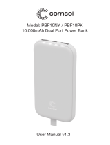 Comsol PBF10PK 10000mAh Dual Port Power Bank User manual