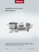 Miele G 5000 SC Front Active Operating instructions