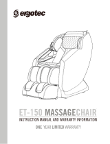 ERGOTEC ET-150 Neptune Massage Chair User manual