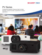 Sharp PV Series Professional Projectors Owner's manual