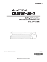 Roland GS2-24 Desktop Sign Maker Vinyl Cutter User manual