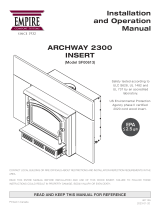 Empire SF00613 Gateway 2300 Stove Archway 2300 Insert User manual