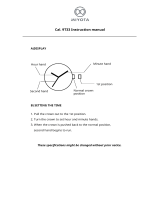 MIYOTA Cal. 9T33 Watch Movement User manual