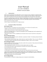 Weather Shop ACCUR8 YD8266BUK Weather Forecast Station User manual