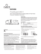 nVent RAYCHEM FrostGuard 240 V Preassembled Electric Heating Cables for Pipe Freeze Protection User manual