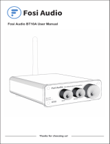 Fosi Audio BT10A Bluetooth 5.0 Stereo Audio Amplifier Receiver User manual