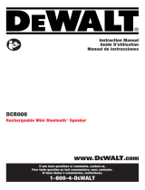 DeWalt DCR008 Rechargeable Mini Bluetooth Speaker User manual