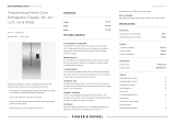 Fisher and Paykel RF201AHUSX1 Freestanding French Door Refrigerator Freezer User guide