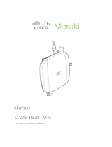 Cisco Meraki CW9162I-MR Indoor WiFi 6E Access Point Installation guide