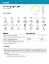 SUNCO CL13-WH-3050K-2PK 13 Inch Ceiling Night Light User manual