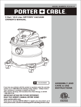 Porter Cable PCX18115 5 Gal – 18.9 Liter Wet-Dry Vacuum Owner's manual