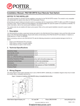 Potter PAD100-DRTS Duct Remote Test Switch User manual