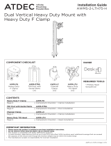 Atdec AWMS-2-LTH75-H Dual Vertical Heavy Duty Mount Installation guide