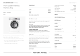 Fisher & Paykel FISHER PAYKEL WH8060J3 8kg Front Loader Washing Machine User guide