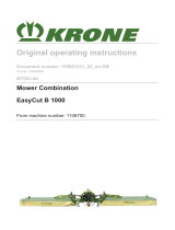 Krone BA EasyCut B 1000 (MT603-40) Operating instructions