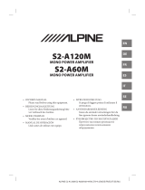 Alpine S2-A60M S-Series Mono Power Amplifier User manual