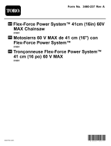 Toro Flex-Force Power System 41cm (16in) 60V MAX Chainsaw User manual