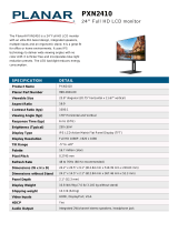 Planar PXN2410 24 Inch Full HD LCD Monitor User guide