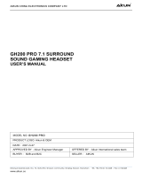 AIKUN GH200 Pro 7.1 Surround Sound Gaming Headset User manual