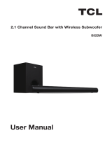 TCL S522W 2.1 Channel Sound Bar User manual