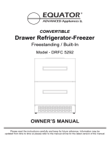 Equator DRFC 5292 Convertible Drawer Freestanding or Built In Refrigerator Freezer User manual