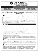 Global Industrial 133707 1/2 Inch Sq. Dr. Heavy Duty Composite Air Impact Wrench User manual