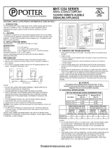 Potter MHT-1224 Series Remote Audible Signaling Horn User manual
