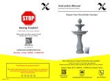 Xbrand AM-243-8383 Classic Two Tiered Solar Fountain User manual