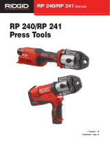 RIDGID RP 241 Press Tool User manual